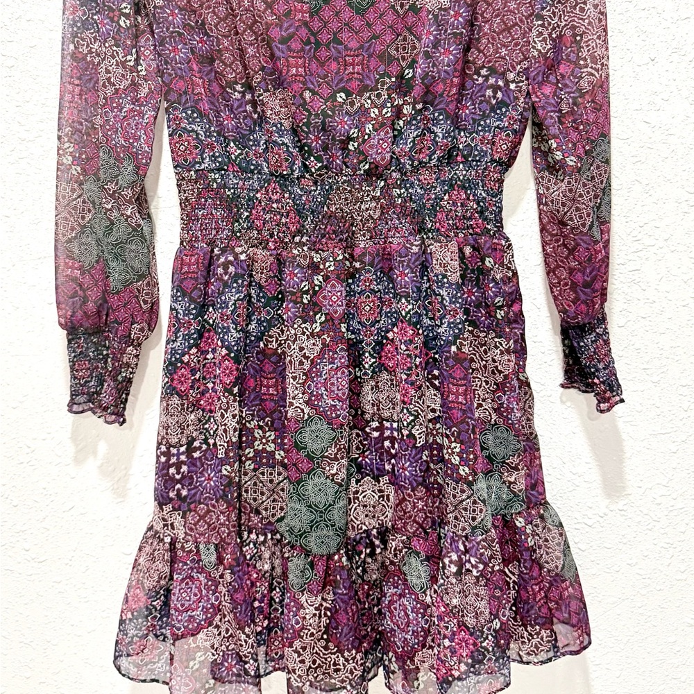 Michael Kors Patchwork Georgette Ruffled Wrap Dre… - image 11